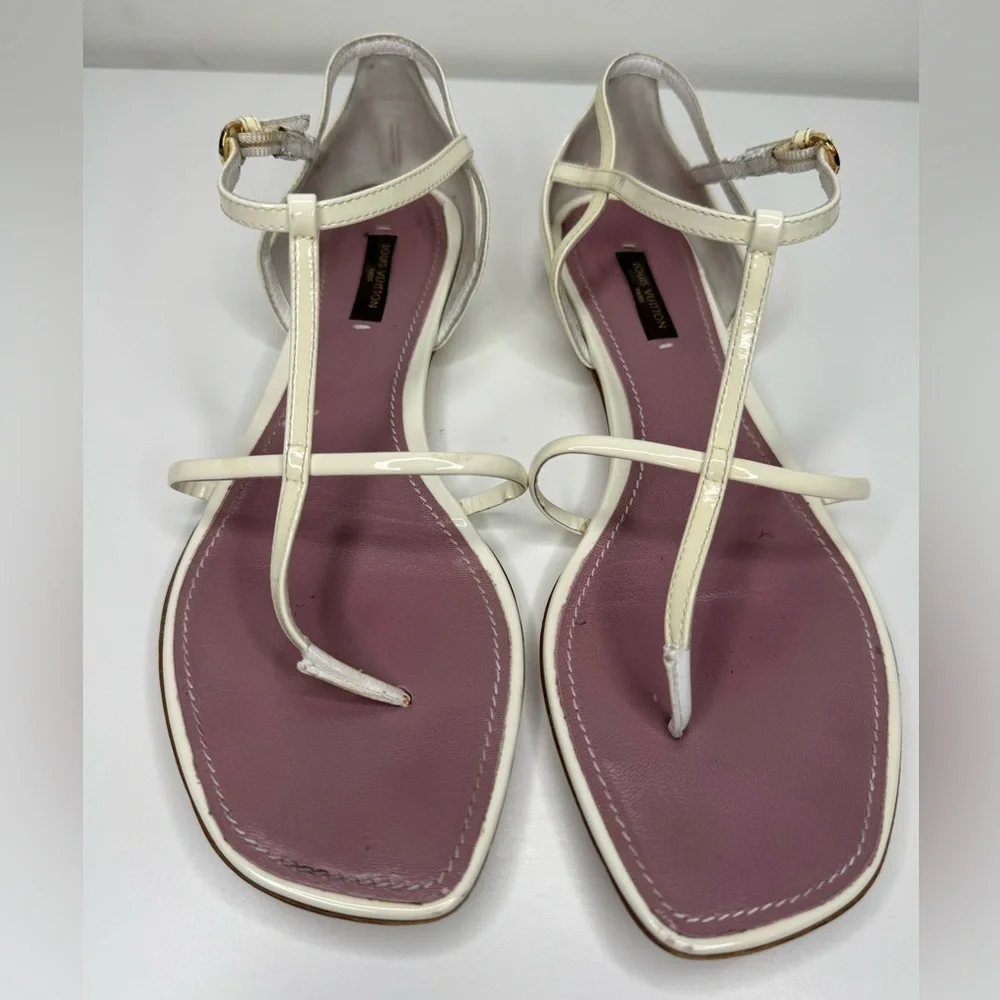 Louis Vuitton White Sandals - Size 38